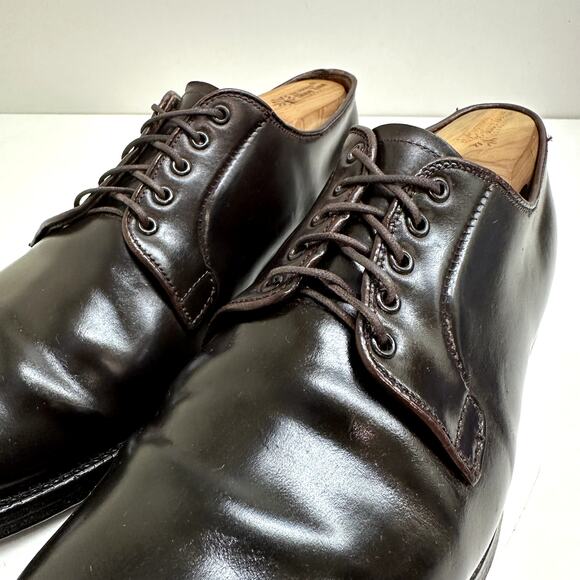 NEW HEELS Alden x Brooks Brothers A765 Shell Cordovan Bluchers EXCELLENT 8.5 - Picture 8 of 13